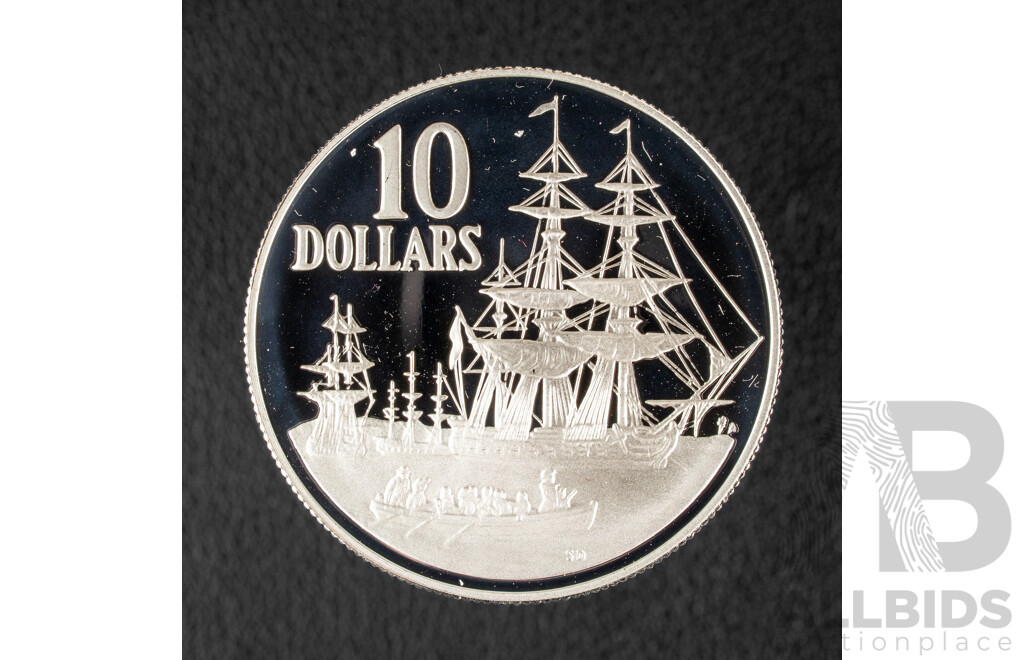 Australian 1988 Silver Ten Dollar Proof Coin, Bicentennial .925