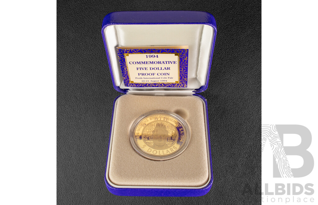 Australian RAM 1994 Five Dollar Proof Coin, Woman's Enfranchisement, South Australia