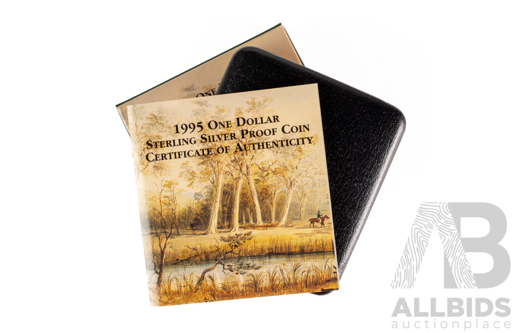 Australian RAM 1995 Silver Proof One Dollar Coin, Waltzing Matilda .925