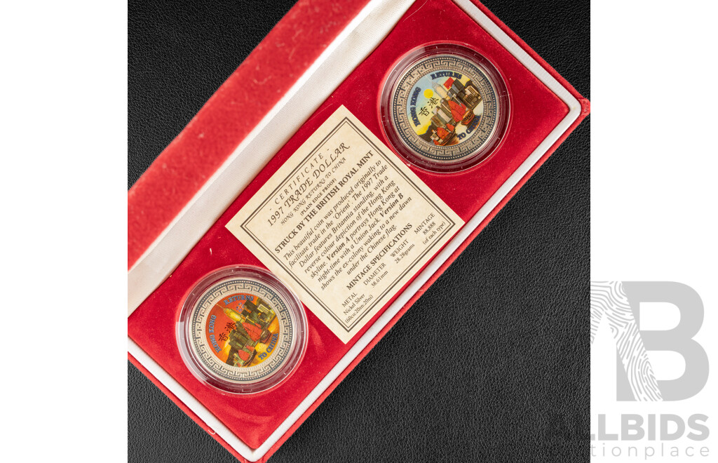 British Royal Mint 1997 Trade Dollar Set - Hong Kong Returns to China