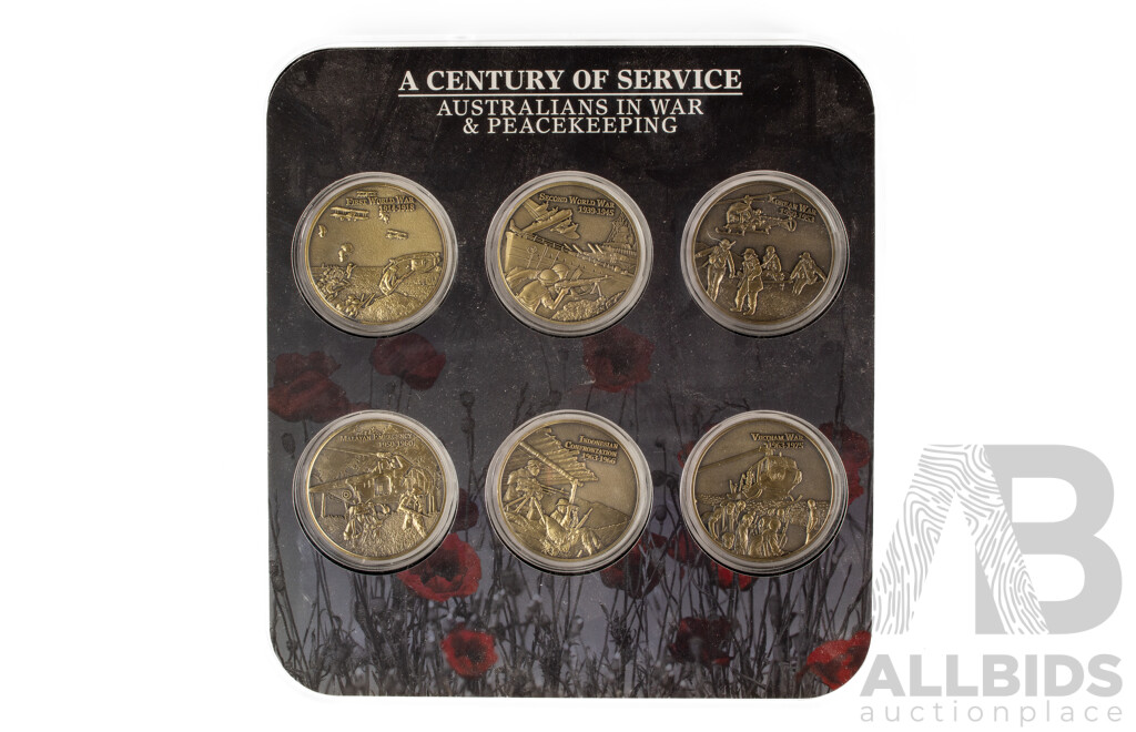 A Century of Service - Australian's in War and Peacekeeping Six Medallion Set