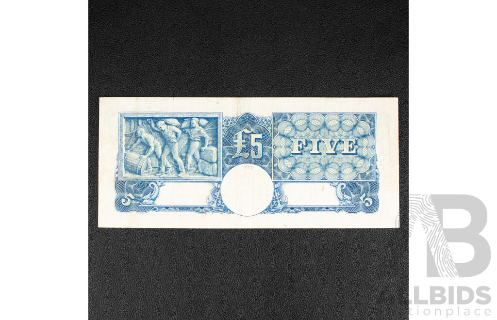 Australian 1941 Five Pound Note, R46 Armitage/McFarlane R39 373035