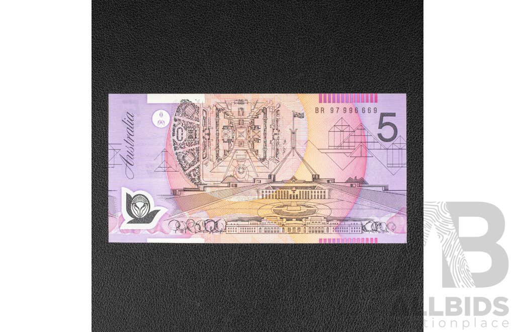 Australian 1997 UNC Five Dollar Test Note R218Ti MacFarlane/Evans BR97996669