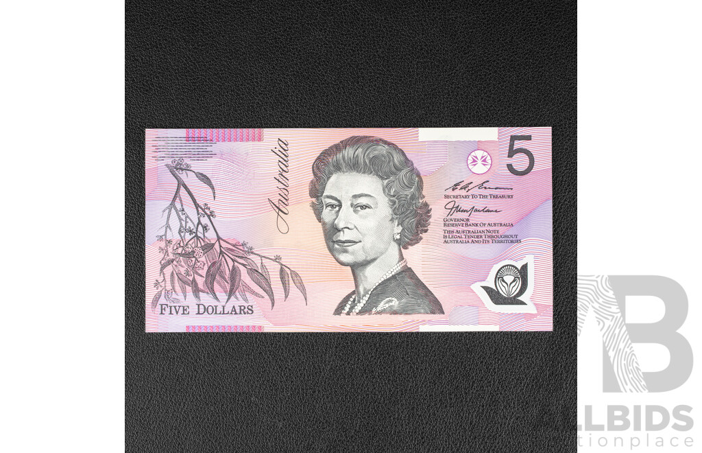 Australian 1997 UNC Five Dollar Test Note R218Ti MacFarlane/Evans BR97996669