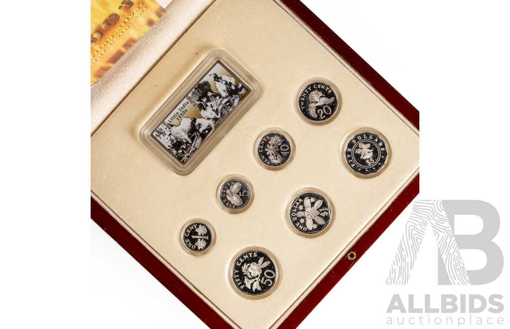 Singapore 2001 Silver Proof Coin Set, Little India .925