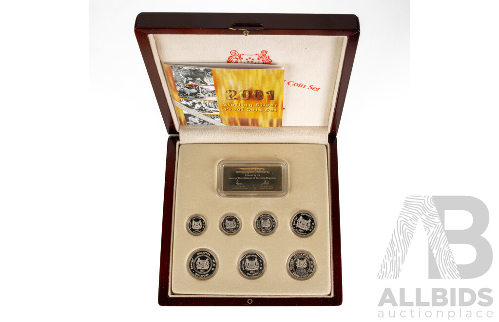 Singapore 2001 Silver Proof Coin Set, Little India .925