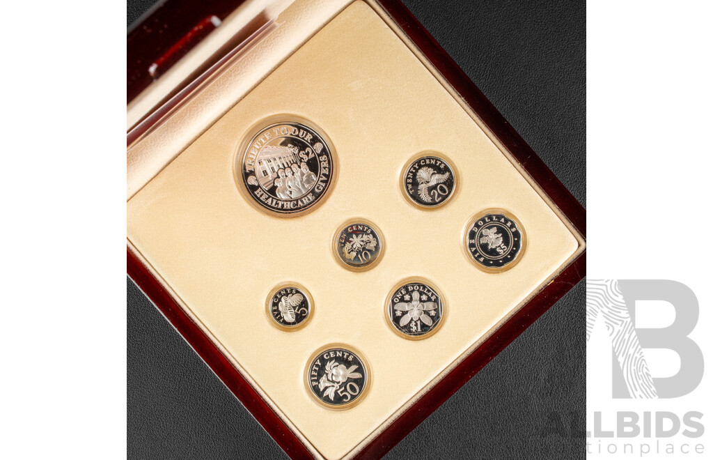 Singapore 2003 Premium Silver Proof Coin Set, Dr Alex Chao Memorial Fund .999