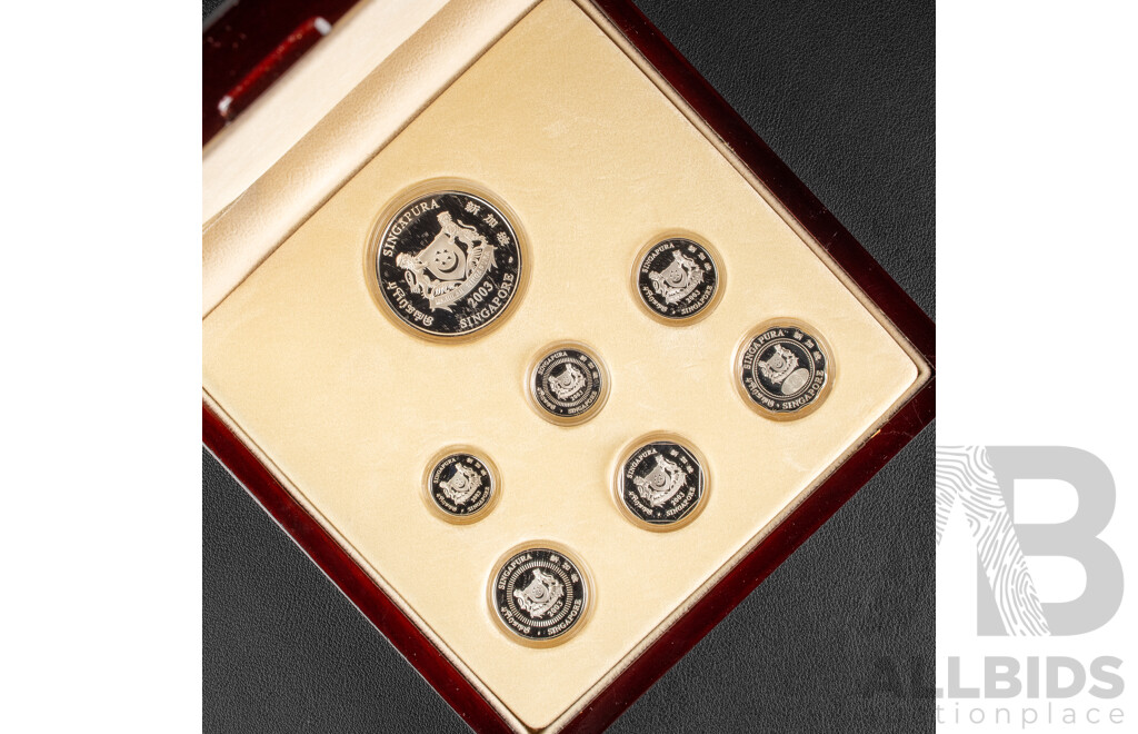Singapore 2003 Premium Silver Proof Coin Set, Dr Alex Chao Memorial Fund .999