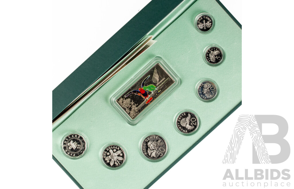 Singapore 1997 Sterling Silver Proof Coin Set, Attractions of Singapore Series .925