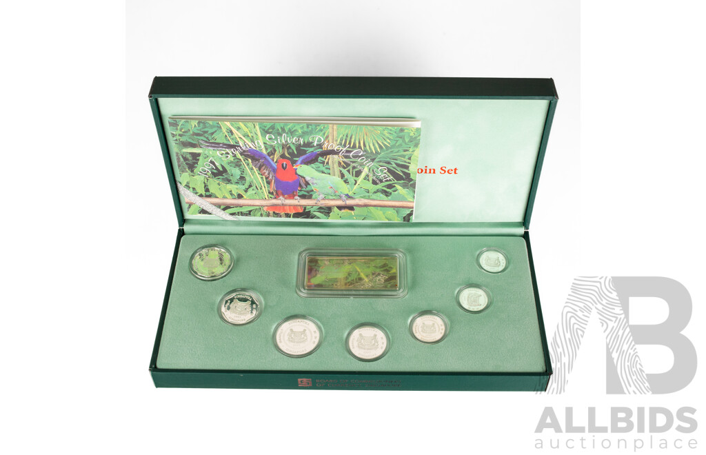 Singapore 1997 Sterling Silver Proof Coin Set, Attractions of Singapore Series .925