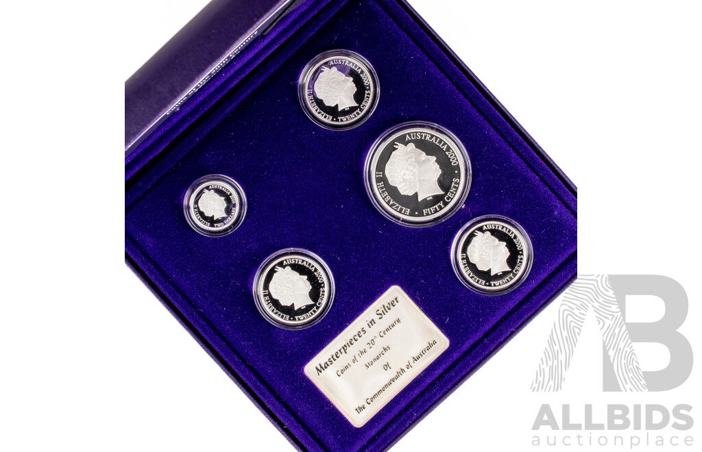 Australian RAM 2000 Masterpieces in Silver Coin Collection - Coins of the 20th Century, Monarchs of the Commonwealth of Australia  .999