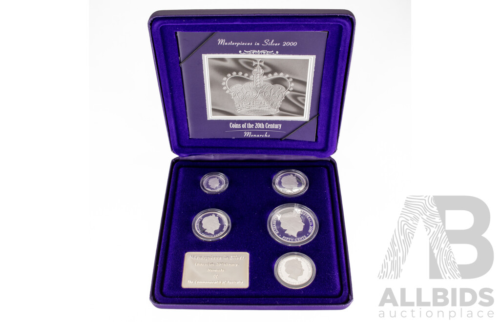 Australian RAM 2000 Masterpieces in Silver Coin Collection - Coins of the 20th Century, Monarchs of the Commonwealth of Australia  .999