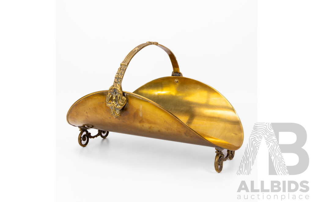 Vintage Brass Log Holder