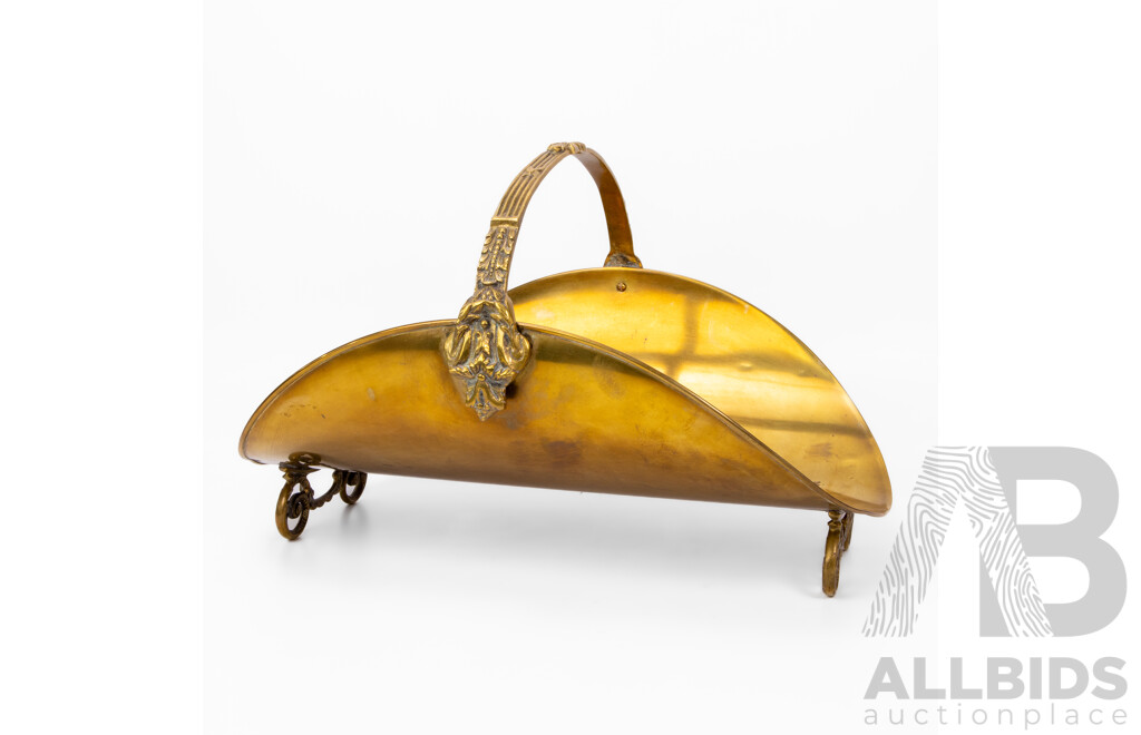 Vintage Brass Log Holder
