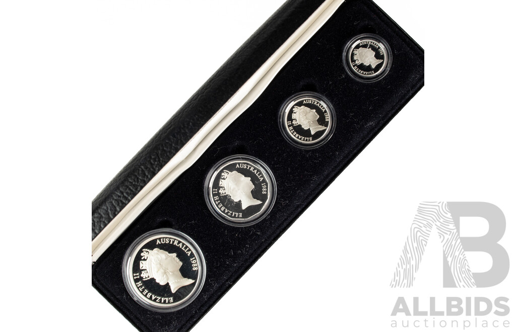 Australian RAM 1988 Four Silver Proof Coin Set, Masterpieces in Silver .925