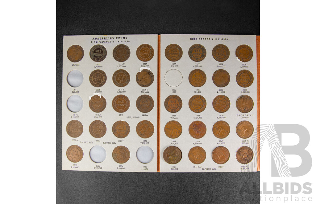 Australian Dansco Penny Album, 1911 to 1964
