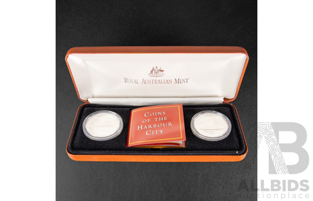 Australian RAM 1997 Silver Ten Dollar Coins of the Harbour City .999