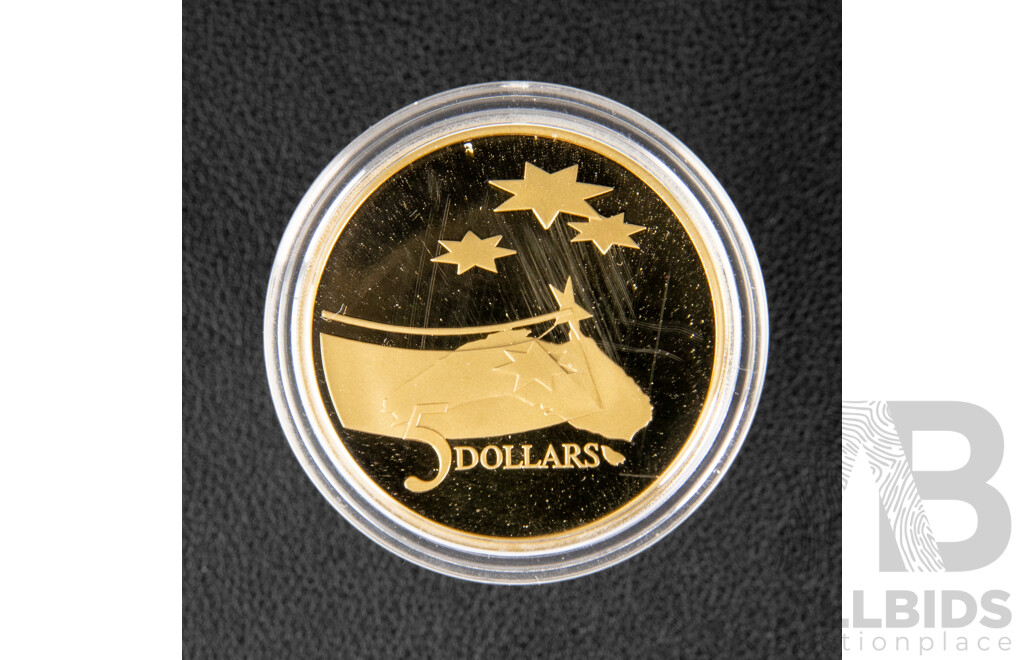 Australian RAM 1992 Five Dollar Proof Coin, Commemorating the International Year of Space