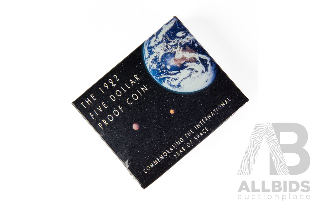 Australian RAM 1992 Five Dollar Proof Coin, Commemorating the International Year of Space