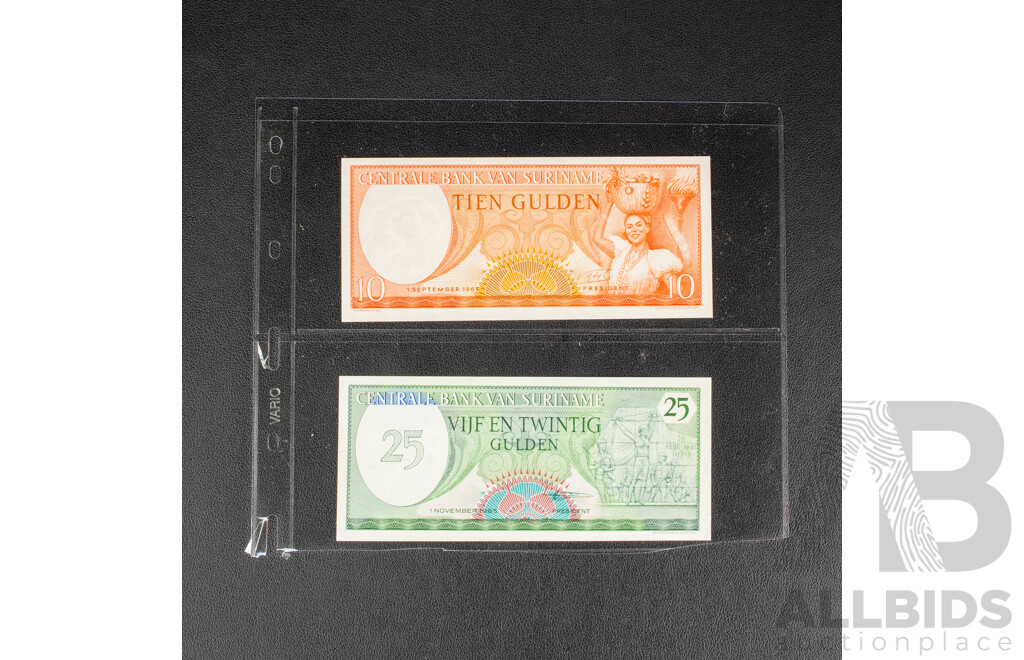 Collection of International Banknotes Including Tanzania, Zambia, Guyana, Sierra Leone, Suriname, Indonesia, Singapore