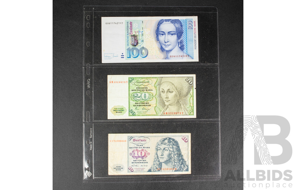 Collection of Vintage Banknotes Including Germany, Italy, Sweden, Netherlands, Austria, France