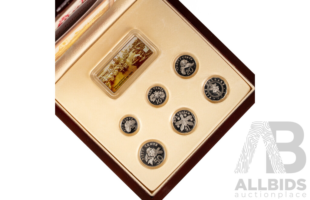 Singapore 2004 Silver Proof Coin Set, Singapore River .925