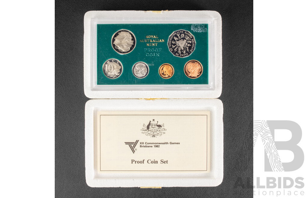 Australian RAM 1982 Six Proof Coin Set, Commonwealth Games