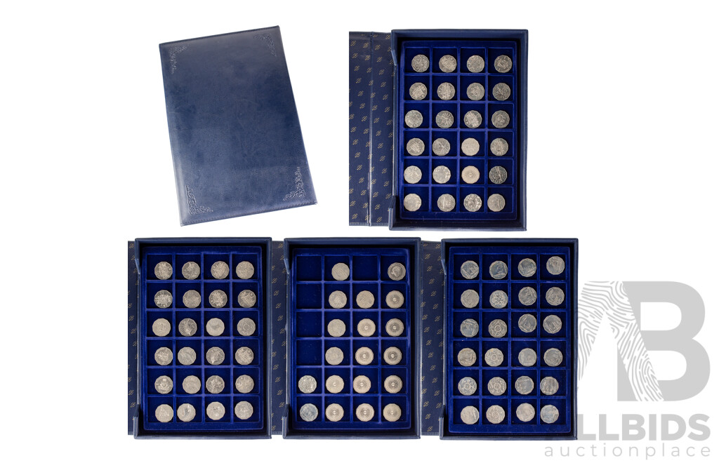 Numis Multi Tray Coin Album of Australian Fifty Cent Coins Including 1977 Jubilee, 2000 Millennium, 2000 Royal Visit, 2001 Federation, 2002 Year of the Outback, 2005 Remembrance............