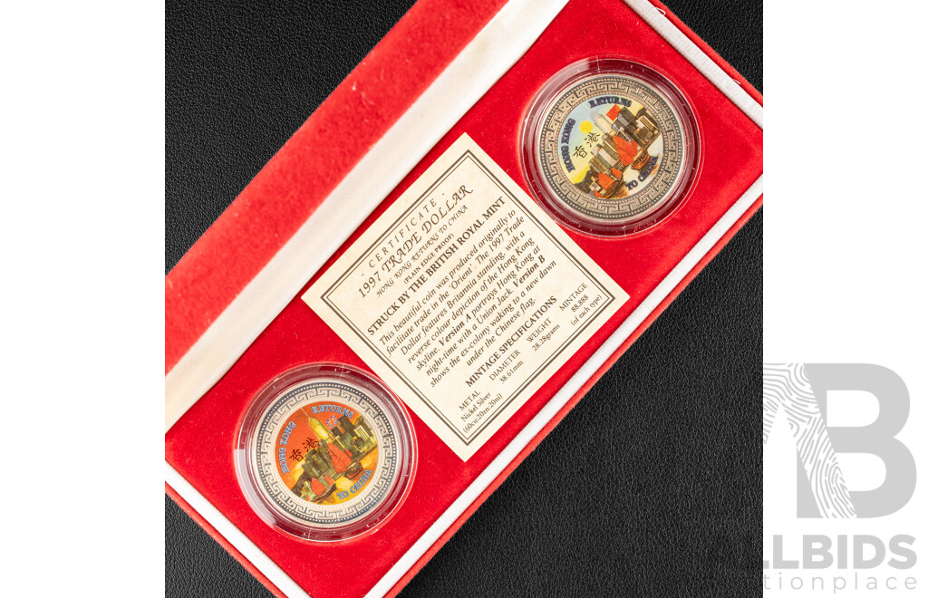 Hong Kong Royal Mint 1997 Proof Trade Dollars, Hong Kong Returns to China