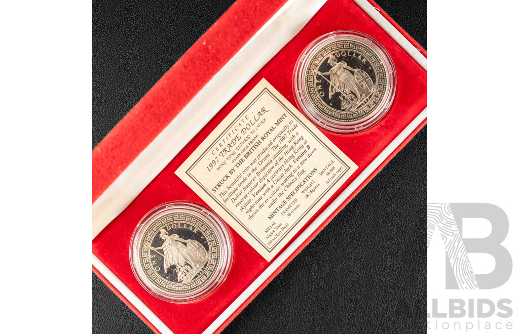 Hong Kong Royal Mint 1997 Proof Trade Dollars, Hong Kong Returns to China