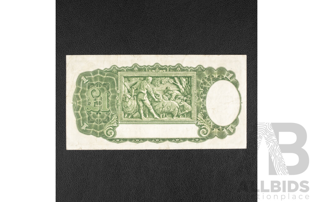 Australian 1952 One Pound Note, R32 Coombs/Wilson X32 375422
