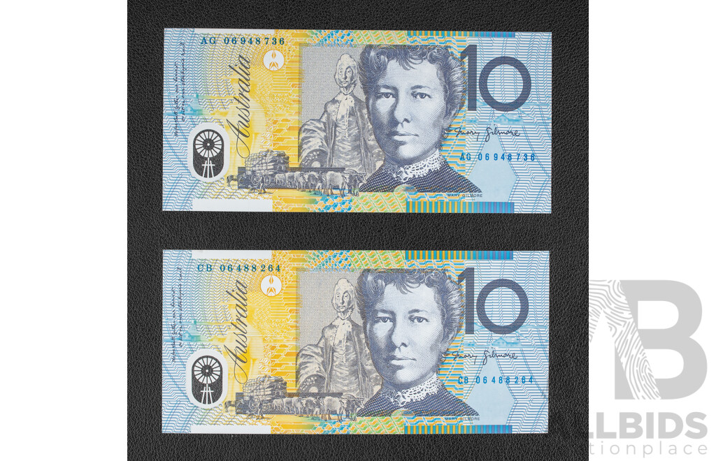 Two Australian 2006 UNC Ten Dollar Notes, MacFarlane/Henry
