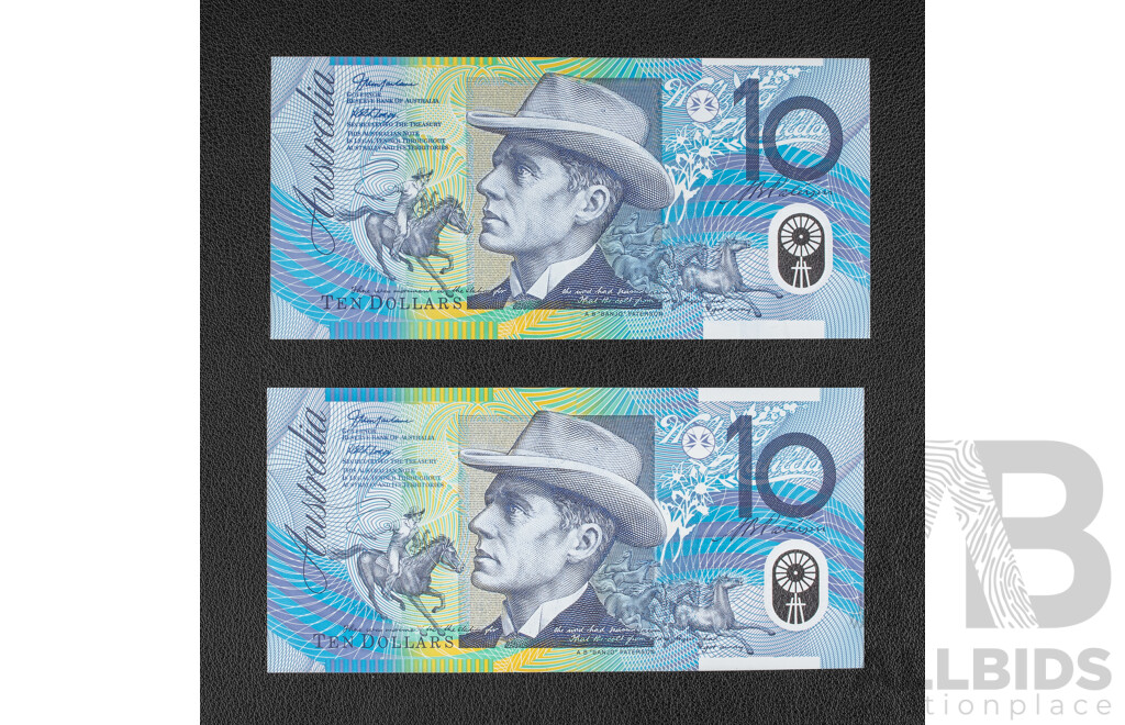 Two Australian 2006 UNC Ten Dollar Notes, MacFarlane/Henry