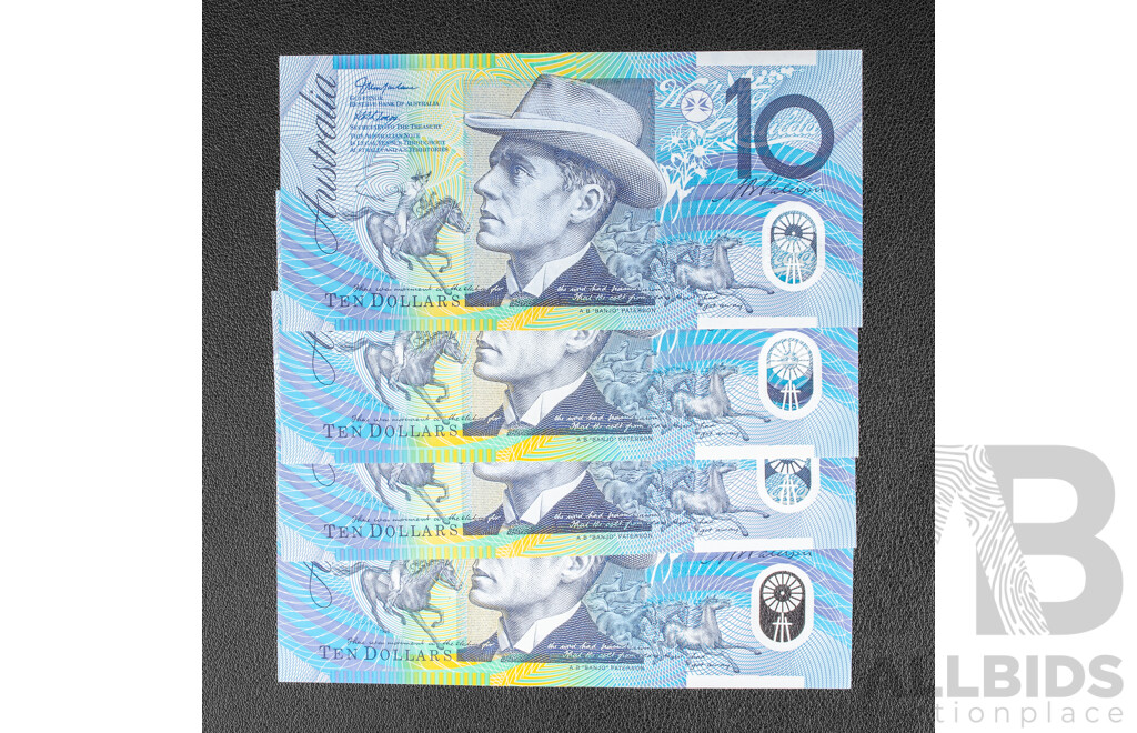 Two Australian UNC 2006 and Two 2003 Ten Dollar Notes,  MacFarlane/Henry