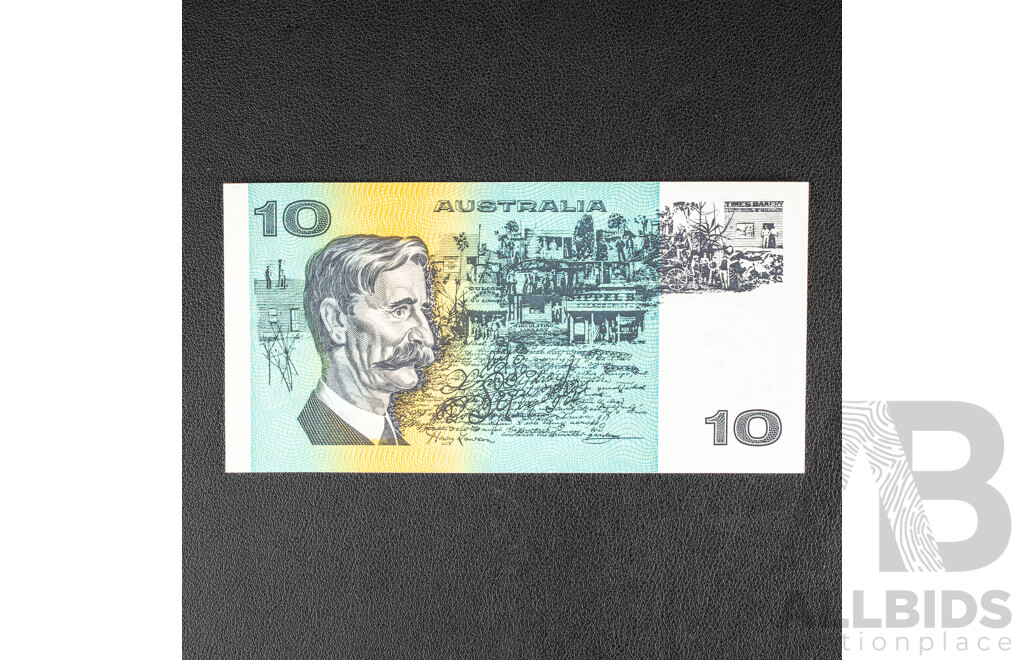 Australian 1985 Ten Dollar Note, R213, Fraser/Johnston, UTD 183190