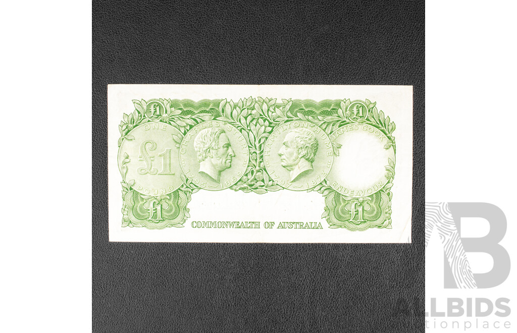 Australian 1953 One Pound Note, R33 Coombs/Wilson HD 56 172235