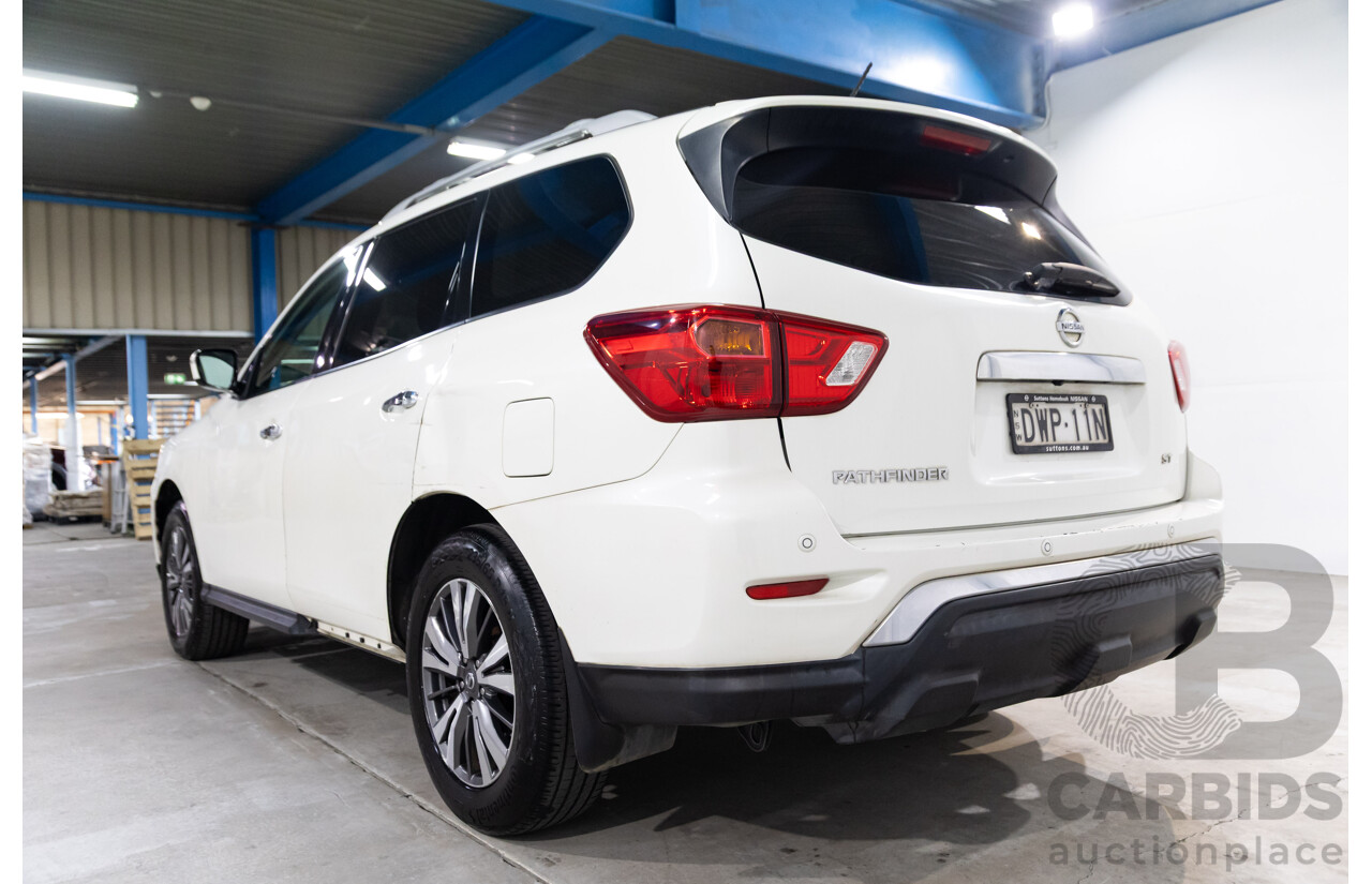 06/2018 Nissan Pathfinder ST (FWD) R52 MY17 Series 2 4d Wagon Crystal White Pearl V6 3.5L