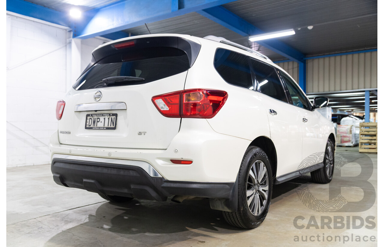 06/2018 Nissan Pathfinder ST (FWD) R52 MY17 Series 2 4d Wagon Crystal White Pearl V6 3.5L