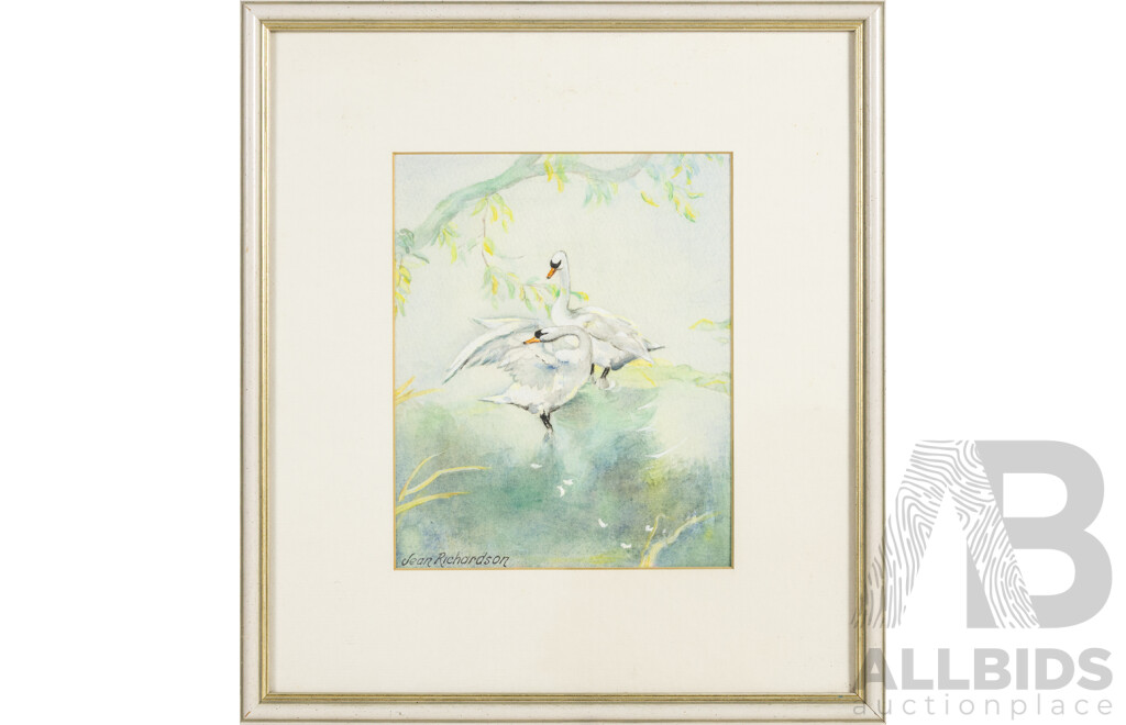 Jean Richardson, (20th Century), Early Morning, Lovely Original Vintage Watercolour, 33 x 30 cm (frame)