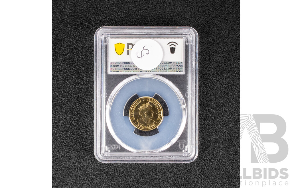 Australian 2021 Two Dollar Coin, 50th Anniversary of Aboriginal Flag, PCGS MS68