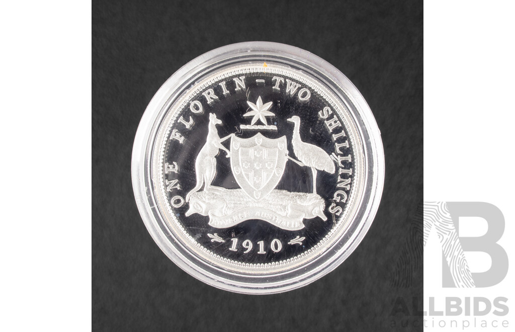Australian 1998 Silver Twenty Cent Coin, Masterpieces in Silver 1910 Florin .999