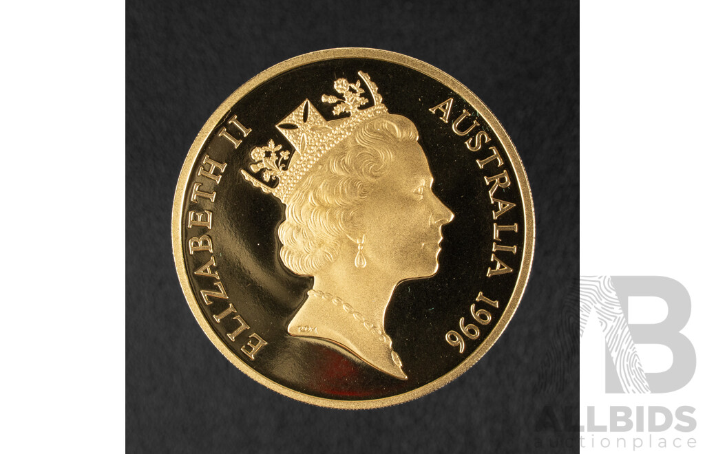 Australian RAM 1996 Five Dollar Proof Coin, Donald Bradman Tribute
