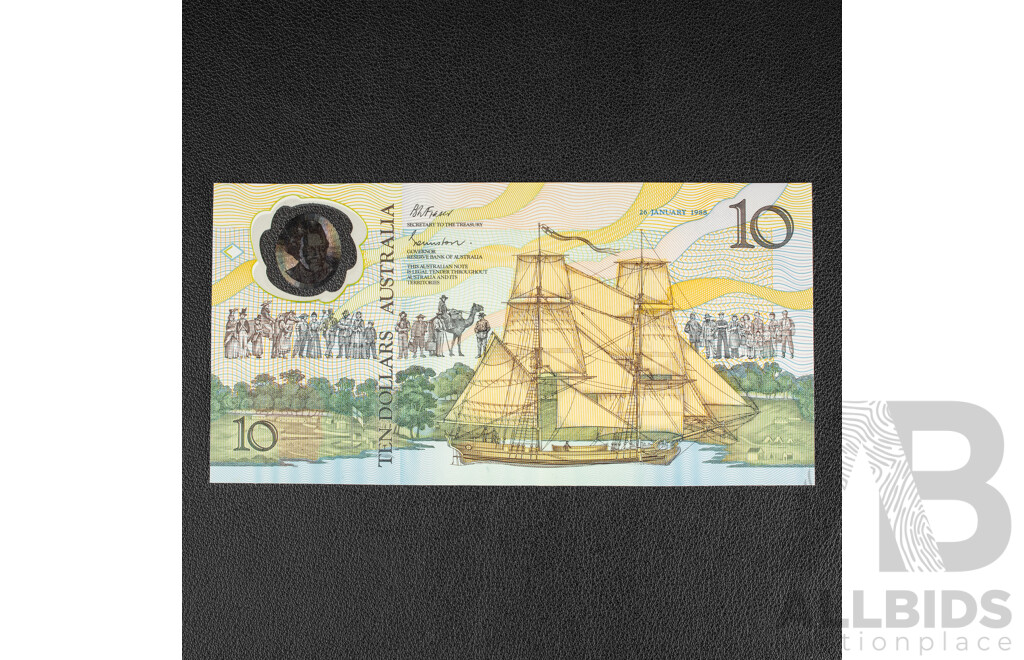 Australian 1988 Ten Dollar Note, Commemorative Fraser/Johnston A01a