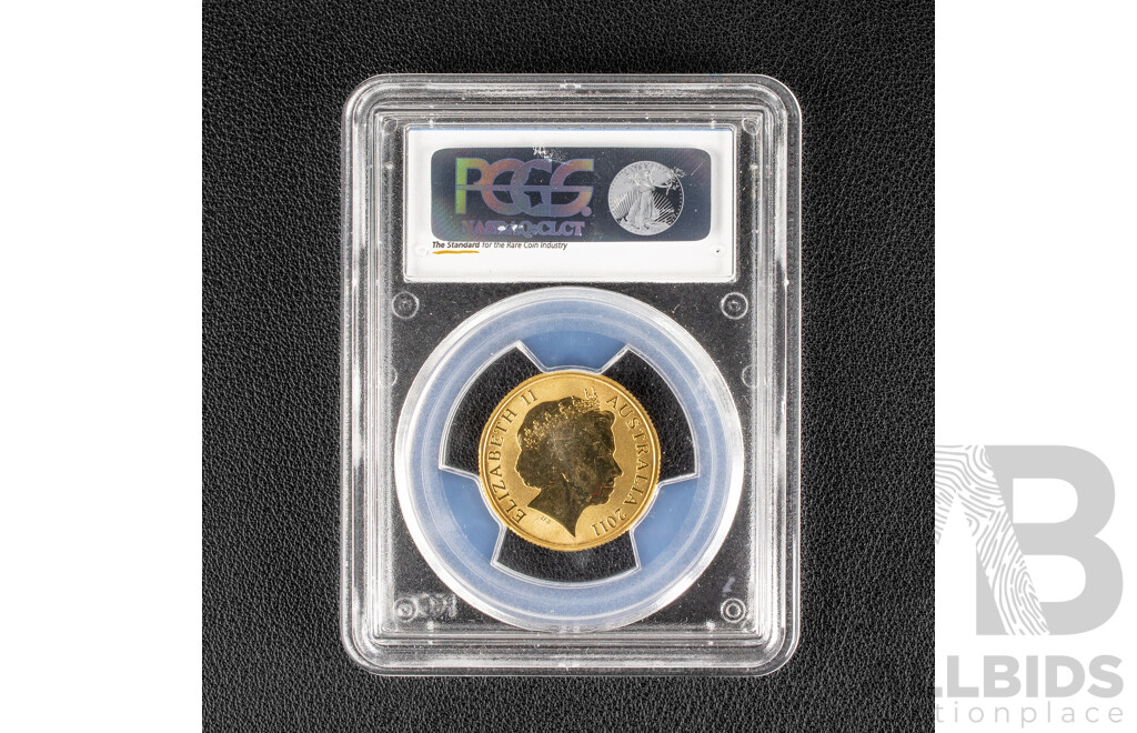 Australian 2011 One Dollar Coin, Air Series Major Mitchell Cockatoo, PCGS MS67