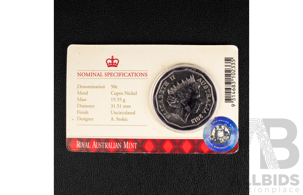 Australian 2013 Fifty Cent, Royal Collection, 60th Anniversary Coronation.