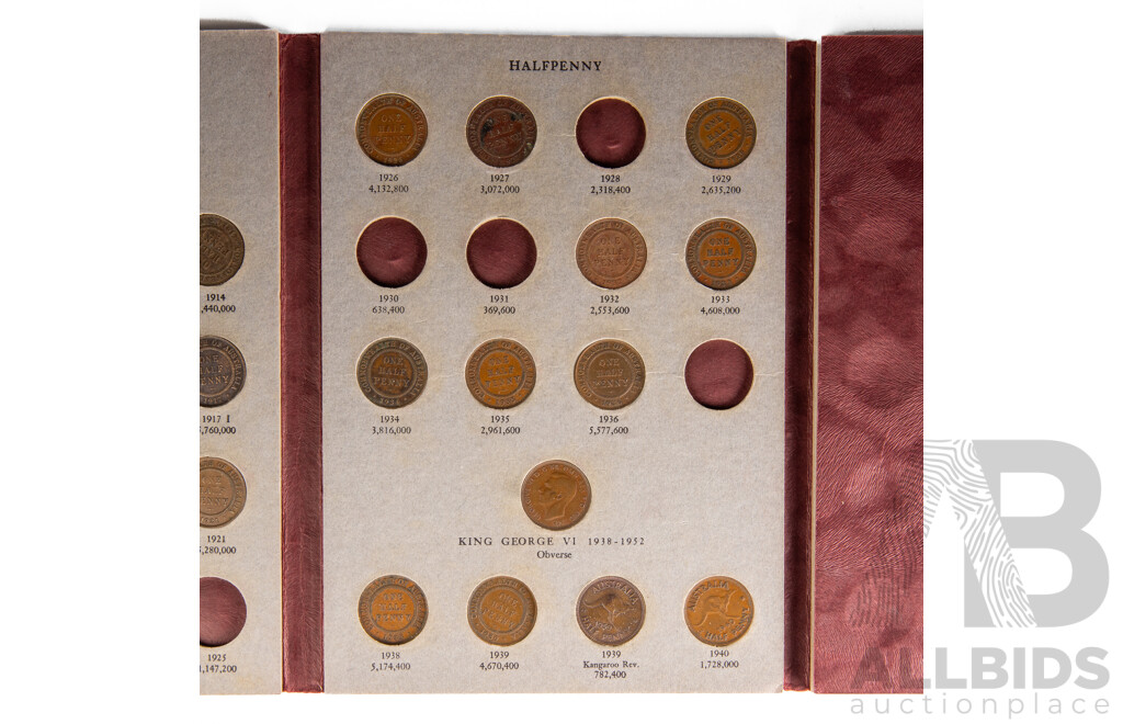 Australia Half Penny Album, Forty Seven coins