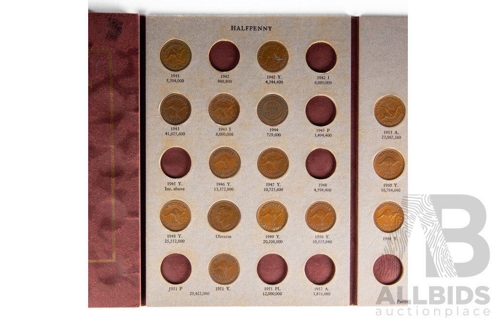 Australia Half Penny Album, Forty Seven coins