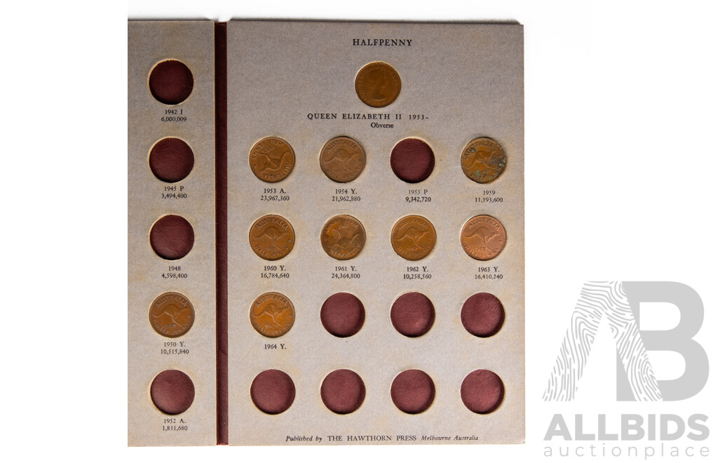 Australia Half Penny Album, Forty Seven coins
