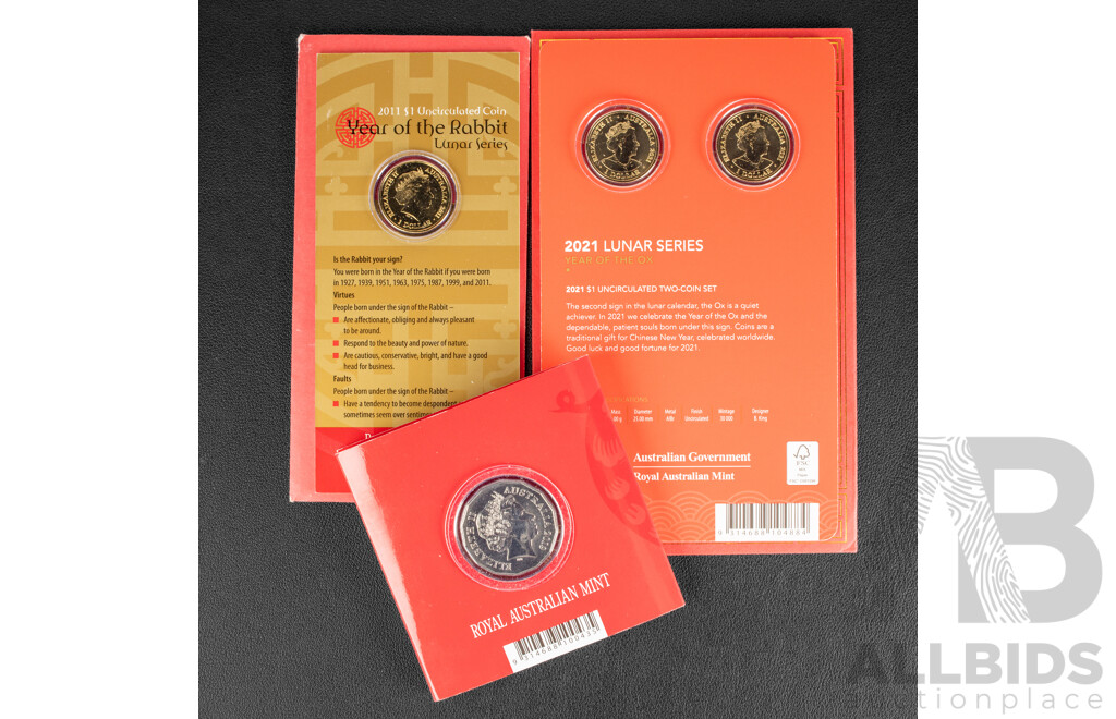 Australian 2019 One Dollar and Fifty Cent Coins, Lunar Year of the Pig