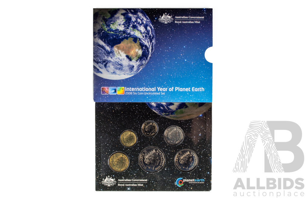 2008 Set of six UNC coins. Year of Planet Earth.